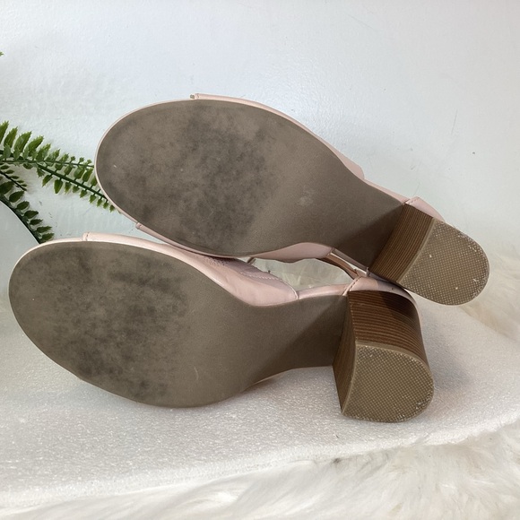 MAURICES JENNA DOUBLE STRAP LASER CUT BLOCK HEEL SANDALS PALE MAUVE SZ 9 - Picture 10 of 10